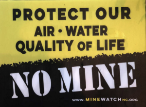 "No Mine" sign