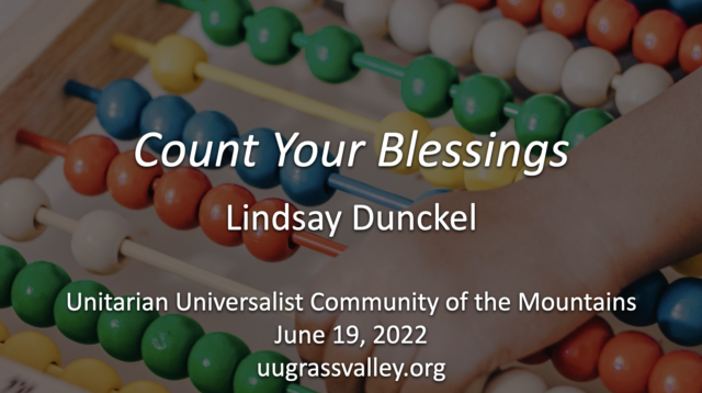 Count Your Blessings! – June 19, 2022 – Lindsay Dunckel