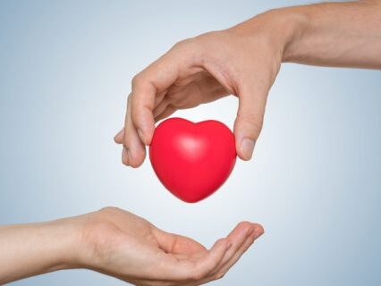 hands giving heart