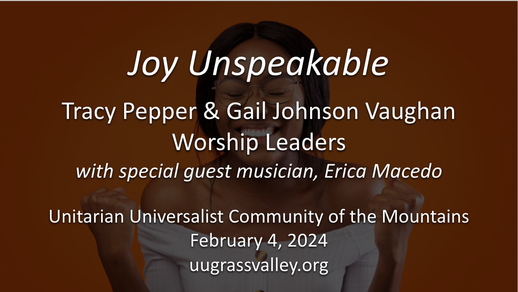 Joy Unspeakable