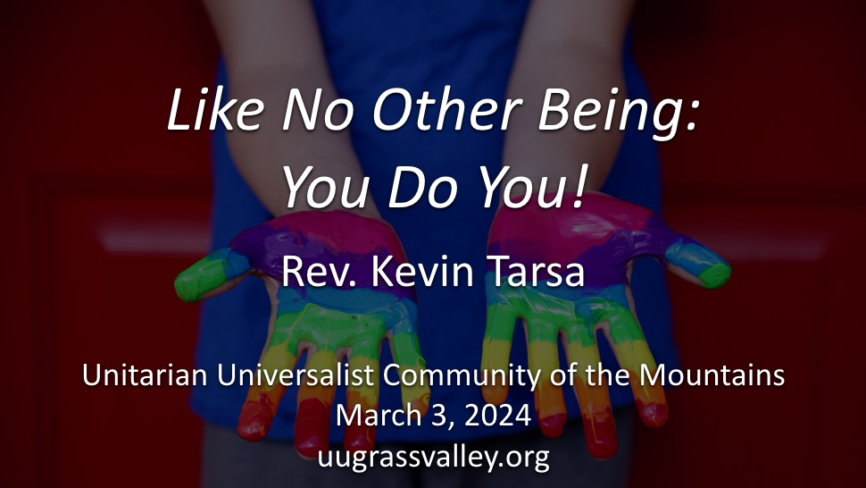 Like No Other Being: You Do You!