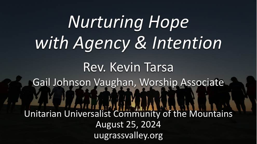Nurturing Hope with Agency and Intention