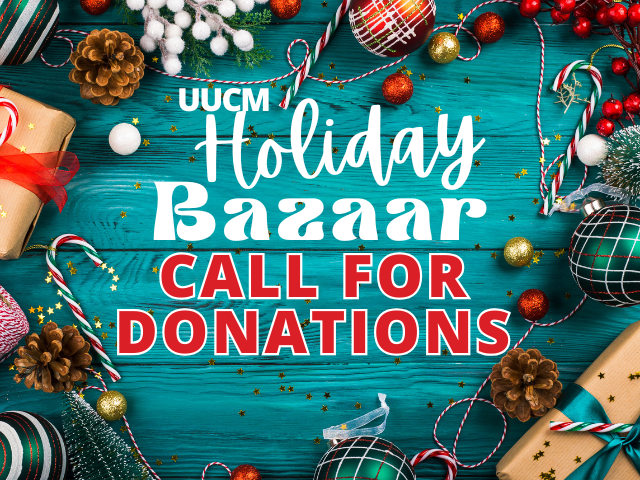 Annual Holiday Bazaar – Call for Donations!
