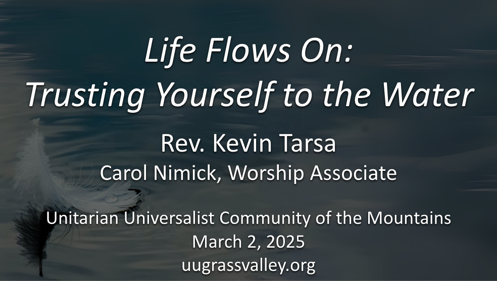 Life Flows On: Trusting Yourself to the Water