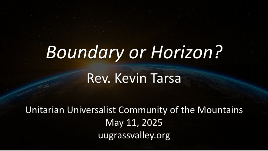 Boundary or Horizon?