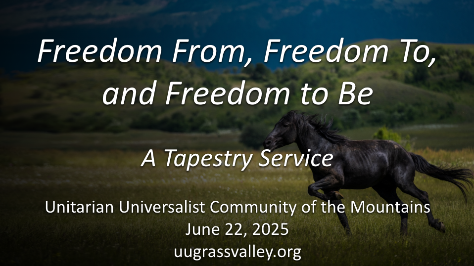 Freedom From, Freedom To, and Freedom to Be