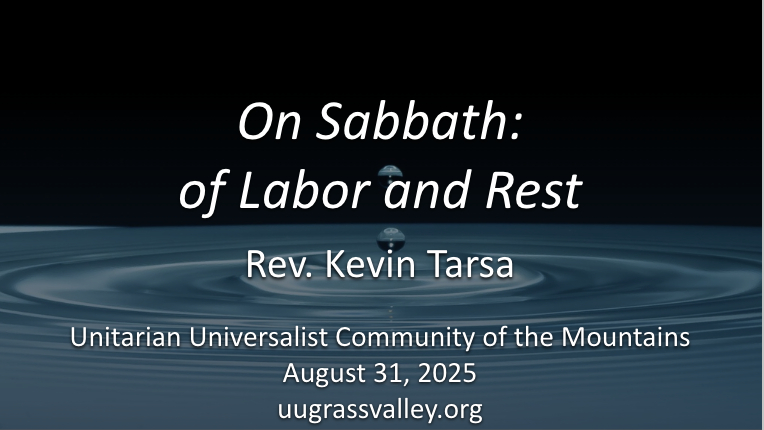 On Sabbath: Of Labor and Rest