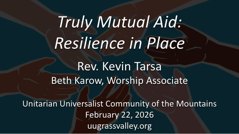 Truly Mutual Aid: Resilience in Place