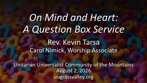 On Mind and Heart: A Question Box Service 