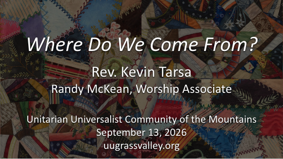 Where Do We Come From?