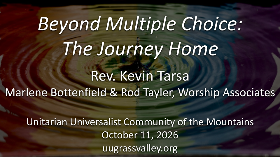 Beyond Multiple Choice: The Journey Home