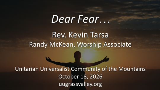Dear Fear…